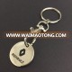 Custom Metal iron stamp Soft Enamel Trolley Coin Keychain